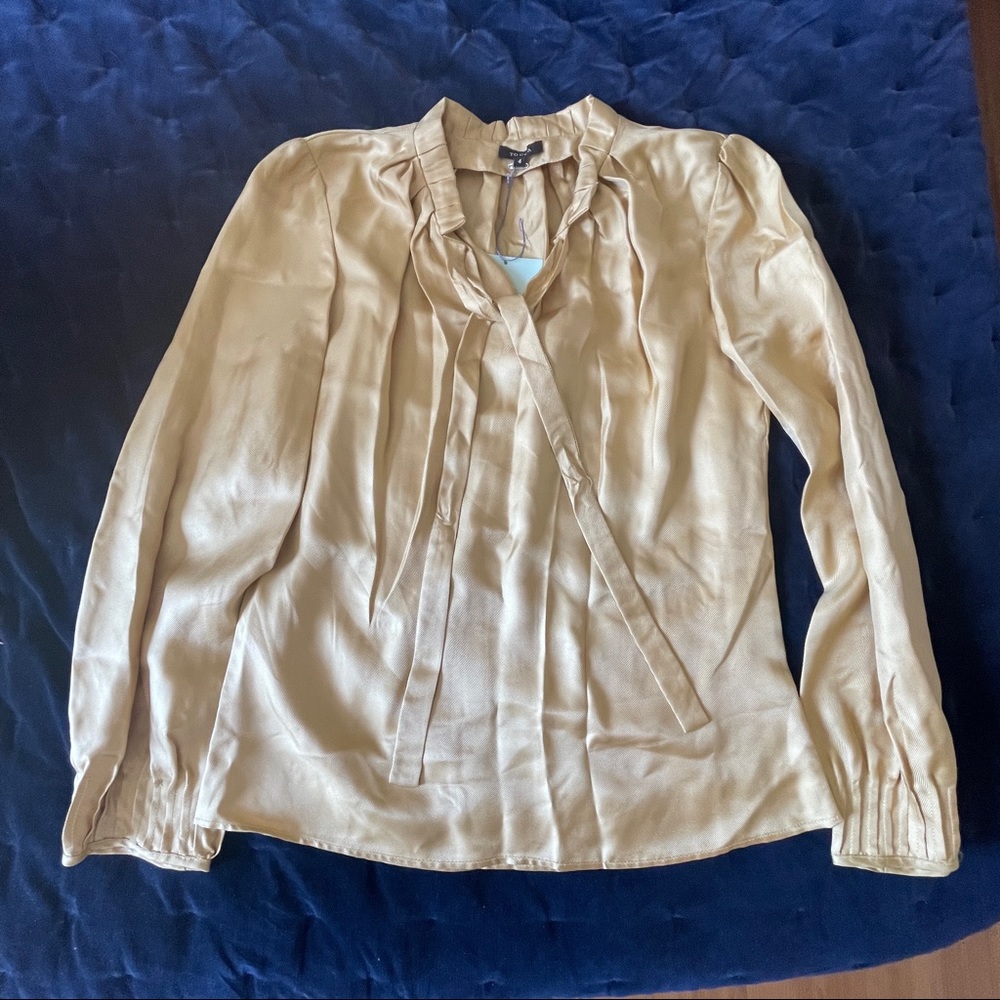 Tocca golden yellow silk blouse size 4